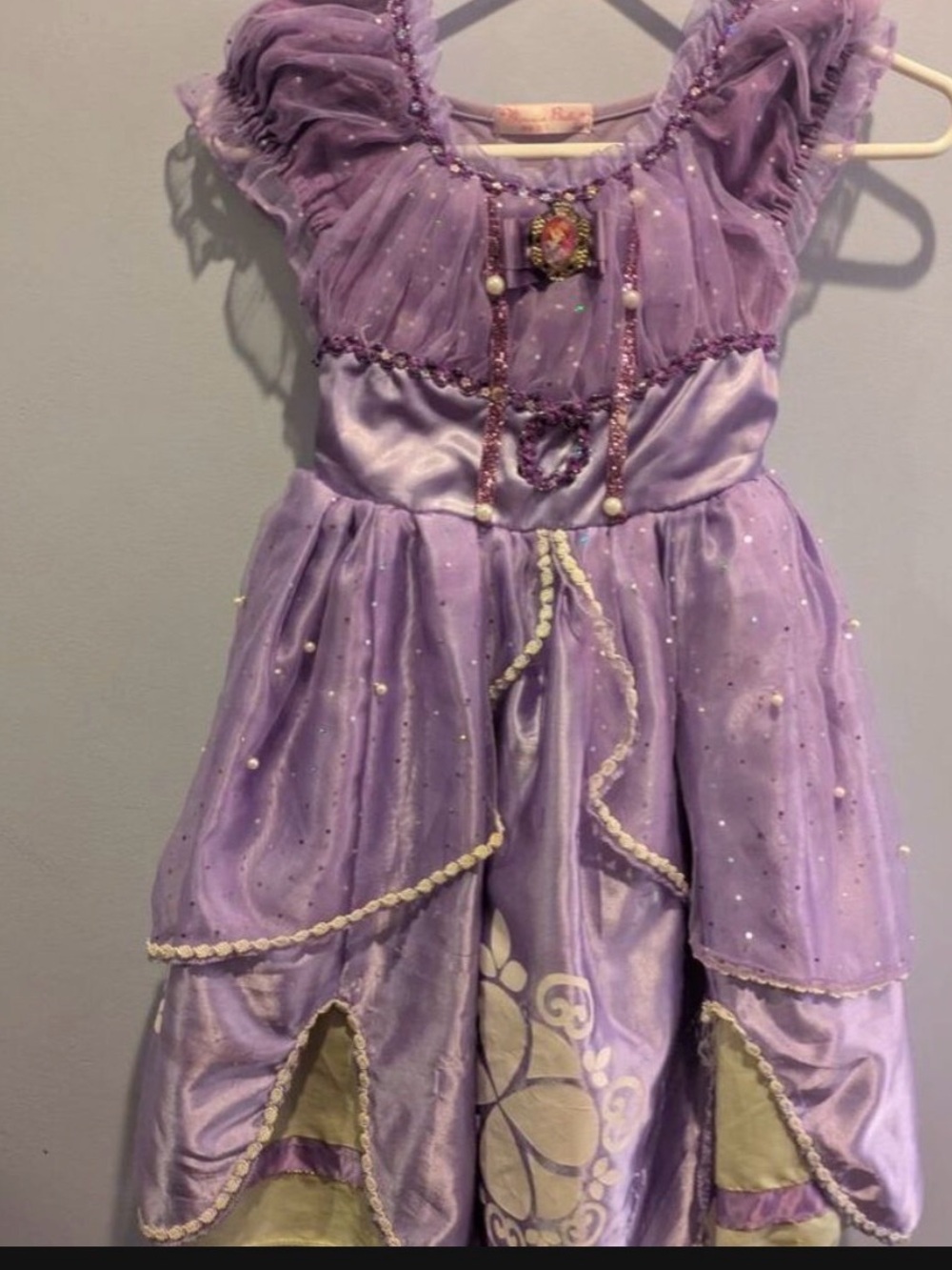 Purple Princess Sophia Dress Costume Sparkle Tulle Party Dress Size 6